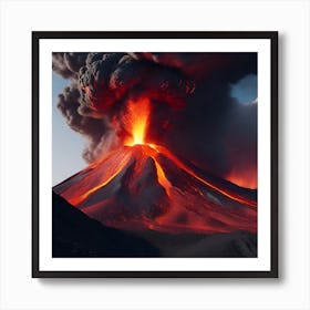 Volcano Eruption Art Print