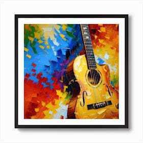 Guitar Painting Art Print