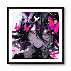 Butterfly Girl Art Print