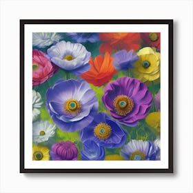 Anemone Flowers 2 Art Print