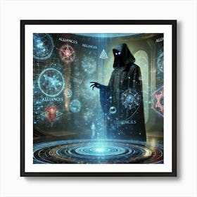 Mysterious Figure Foresight And Prophecy Converted Art Print