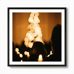 Lit Christmas Tree Art Print