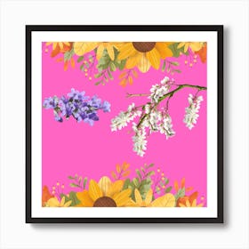 Flower art design Art Print