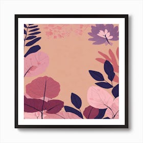 Abstract Floral Background Art Print