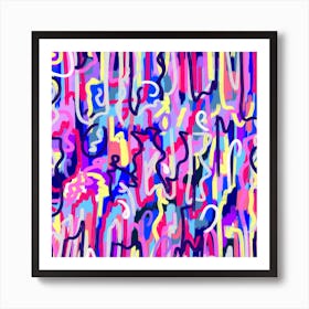 Abstract Painting of Shapes and Colors Art Print