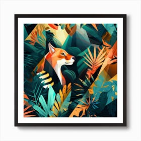 Fox In The Jungle Art Print