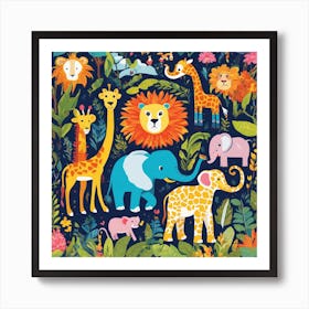 Zoo Animals Art Print