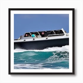 Boat In The Ocean 1 Art Print