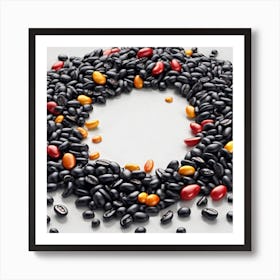 Black Bean Wreath Art Print