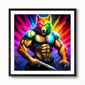 Wolf Warrior Art Print