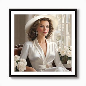 Leonardo Diffusion Xl Classic Elegance Captures White Women In 0 Art Print