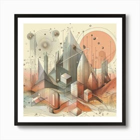 Abstract Cityscape 11 Art Print