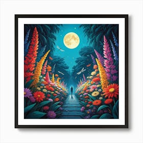 Night In The Garden 2 Art Print