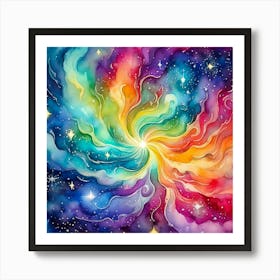 Galaxy Swirl Painting Art Print