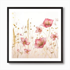 Pink Flowers Art Print