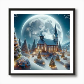 Church In The Snow 1 Art Print