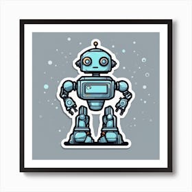 Robot Sticker Art Print