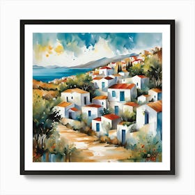 Village By The Sea 1 Art Print