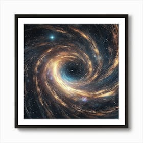 Spiral Galaxy In Space Art Print