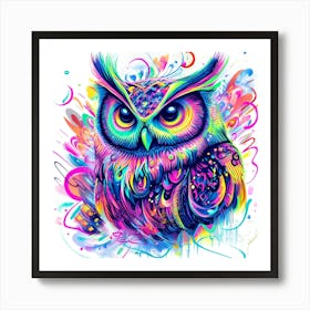 Colorful Owl 2 Art Print