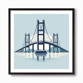 Bridge Over The Water Art Print