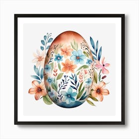 Watercolor Easter Egg Affiche