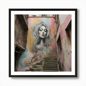 Distorted and derelict street  Art Print