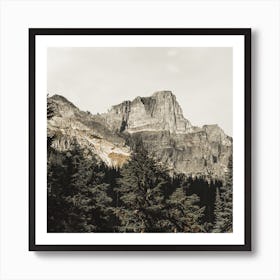 Mountain Forest Square Art Print