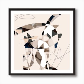 Abstract Bites Square Art Print