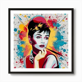 Audrey Hepburn Pop Art (10) Art Print