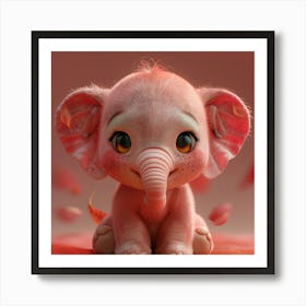 Cute Baby Elephant 5 Art Print