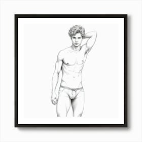 Sexy Young Man Art Print