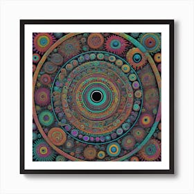 Psychedelic Circles Art Print