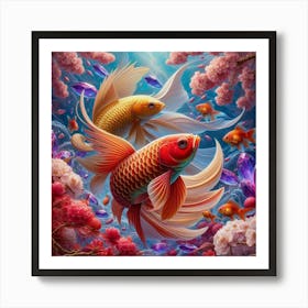 Chinese Koi Fish 2 Art Print