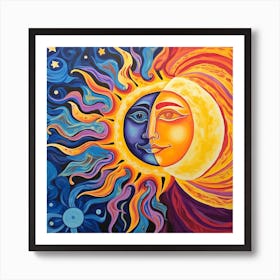 Sun And Moon 1 Art Print