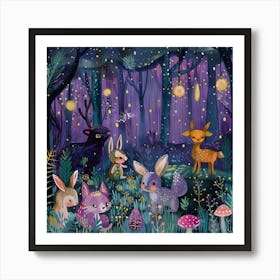 Night Forest Art Print