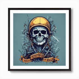 Skeleton Skull Art Print