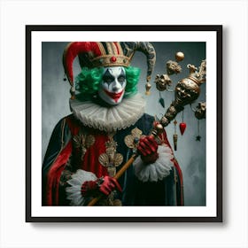 Clown With A Wand Art Print