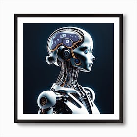 Futuristic Female Robot 21 Art Print