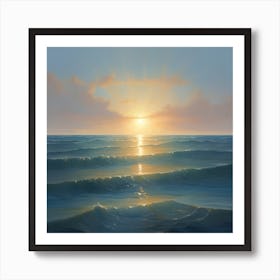 Sunrise Over The Ocean Art Print