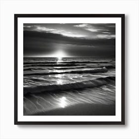 Sunset At The Beach 437 Art Print