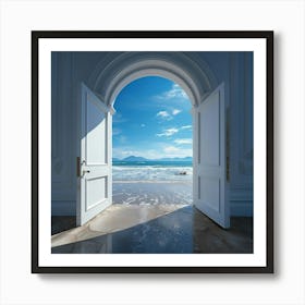 Open Door To The Ocean Art Print