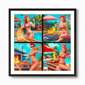 Redheads and Grills Art Print