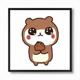 Cute Kawaii Bear Art Print