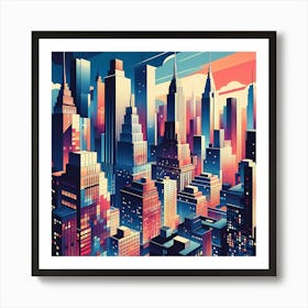 New York City Skyline 6 Art Print