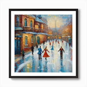 Ice Skating 1 Art Print