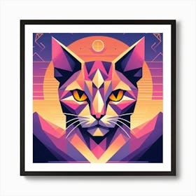 Jasper Low Poly Cat Art Print