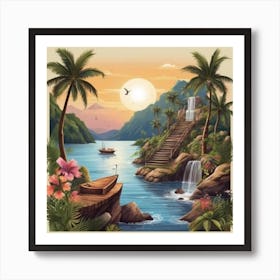 Tropical Landscape 7 Art Print