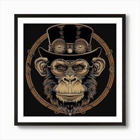 Steampunk Monkey 39 Art Print