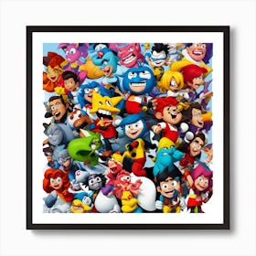 Nintendo Characters Art Print